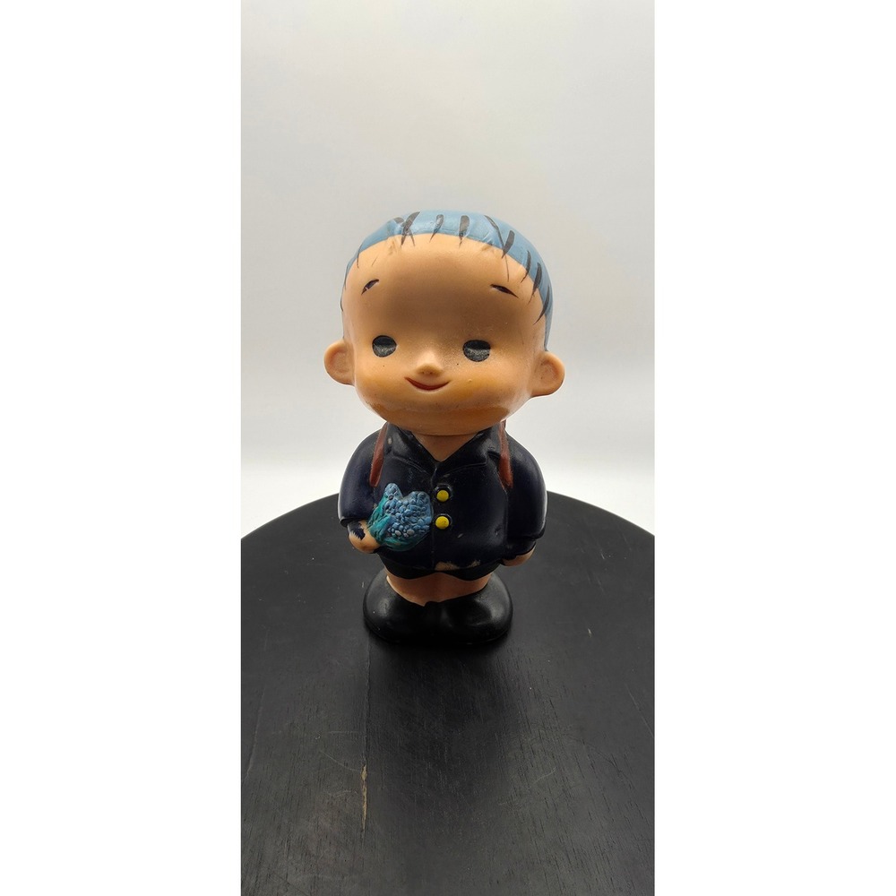 Vintage SHokkai Taro soft vinyl Boy Coin Bank Modern Plastics Co Japan